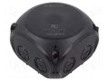 Enclosure: junction box; X: 104mm; Y: 104mm; Z: 70mm; IP66,IP67 HENSEL HENSEL-KF-0402-B