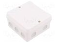 Enclosure: junction box; X: 98mm; Y: 98mm; Z: 55mm; IP55; white HENSEL HENSEL-DE-9346