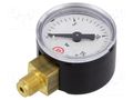 Manometer; 0÷16bar; G 1/8",bottom connection; 40mm; metal PNEUMAT 110.36