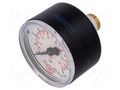 Manometer; 0÷10bar; 50mm; non-aggressive liquids,inert gases PNEUMAT 206-KD