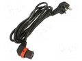 Cable; BS 1363 (G) plug,IEC C13 female angled right; 3m; black SCHAFFNER SCHAFFNER-821099
