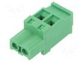 Connector: pluggable terminal block; plug; female; 15A; 300V; 1x2 ADAM TECH EB9A-02-D-R