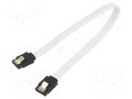 Cable: SATA; SATA plug,both sides; 0.3m; SATA III; white; 6Gbps SAVIO SAVGAK-01
