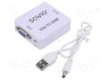 Converter; Support: 1080p,FullHD; white SAVIO SAVKABELCL-110