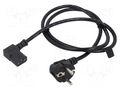 Cable; 3x0.75mm2; PVC; 1.2m; black; 3A; 250V SAVIO SAVKABELCL-115