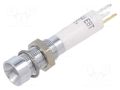 Indicator: LED; recessed; white; 24VDC; Ø6mm; IP40; connectors CML INNOVATIVE TECHNOLOGIES 1903035W