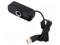 Webcam; black; USB A; Features: Full HD 1080p,PnP; 1.5m; clip; 120° SAVIO CAK-02