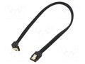 Cable: SATA; SATA plug,SATA plug angled; 0.3m; SATA III; black SAVIO SAVGAK-04