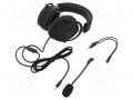 Headphones with microphone; black; Jack 3,5mm,USB A; 2.2m; 32Ω SAVIO SAVGH-NEXUS