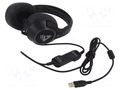 Headphones with microphone; black,red; USB A; 2.4m; 20Hz÷20kHz SAVIO SAVGH-VERTIGO