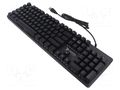 Keyboard; black,green; USB A; wired,US layout; 1.8m SAVIO SAVGK-TEMPESTFL-BR