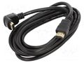 Cable; HDMI plug,HDMI plug 90° up/down; HDMI 2.0; Len: 3m; black SAVIO SAVKABELCL-109