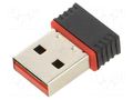 PC extension card: WiFi network; USB A plug; USB 2.0; black SAVIO SAVKABELCL-43