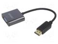 Converter; D-Sub 15pin HD socket,DisplayPort plug; 0.2m; black SAVIO SAVKABELCL-90/BL