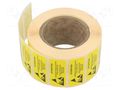 Self-adhesive label; ESD; 16x40mm; 1000pcs; yellow DESCO EUROPE SCS-242105