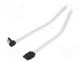 Cable: SATA; SATA plug,SATA plug angled; 0.5m; SATA III; white SAVIO SAVGAK-07