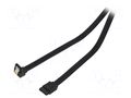 Cable: SATA; SATA plug,SATA plug angled; 0.5m; SATA III; black SAVIO SAVGAK-08