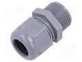 Cable gland; without nut,with long thread; M25; 1.5; IP68; grey TE Connectivity 1SNG601080R0000