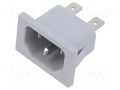 Connector: AC supply; socket; male; 10A; 250VAC; C14 (E); 1061 SCHURTER 6162.0011