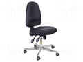 Cleanroom acces: chair; black; 460x430mm; 480÷605mm; 440x510mm RT WORK CLEANR-CHAIR-04