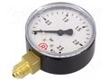 Manometer; 0÷2.5bar; G 1/4",bottom connection; 63mm; metal PNEUMAT 114