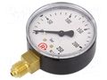 Manometer; 0÷250bar; G 1/4",bottom connection; 63mm; metal PNEUMAT 124