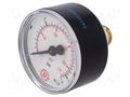 Manometer; 0÷16bar; G 1/4",rear connection; 50mm; Temp: -20÷60°C PNEUMAT 207-KD