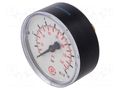 Manometer; 0÷10bar; 63mm; non-aggressive liquids,inert gases PNEUMAT 217-KD