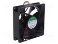 Fan: DC; axial; 12VDC; 92x92x25mm; 54.88m3/h; 32.7dBA; ball; 24AWG SUNON EF92251B3-A99-A