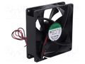 Fan: DC; axial; 24VDC; 92x92x25mm; 58.45m3/h; 37.9dBA; ball; 24AWG SUNON EF92252B2-A99-A