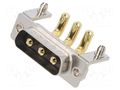 Connector: Special D-Sub; PIN: 3; plug; male; on PCBs; THT; MHCD MH CONNECTORS MHCDR3W3P4