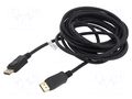 Cable; DisplayPort plug,HDMI plug; DisplayPort 1.2,HDMI 1.4 Goobay GOOBAY-64838