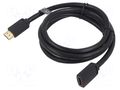 Cable; HDMI socket,HDMI plug; PVC; HDMI 2.0; Len: 1.5m; black VENTION AHCBG