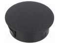 Stopper; H: 11.5mm; Wall thick: 0.8÷1.6mm; black; polyamide KEYSTONE KEYS8607
