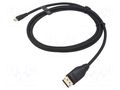 Adapter; DisplayPort plug,USB C plug; gold-plated; 2m; PVC VENTION CGYBH