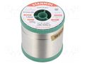 Tin; lead free; Sn99,3Cu0,7; 1mm; 500g; reel; 2.5%; Alloy: TC STANNOL S99C1K605/1.0/0.5