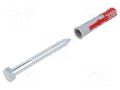 Plastic anchor; with screw; 14x70; DUOPOWER; 8pcs; 14mm FISCHER FISCHER-538249
