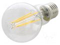 LED lamp; white warm; E27; 230VAC; 806lm; 7W; 270°; 2700K; CRImin: 80 TOSHIBA LED LIGHTING 4711112384228