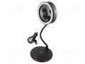 USB light; black; DC; with fan; inductance charger; 1.5m; 10W GEMBIRD TA-WPC10-LEDFAN-01