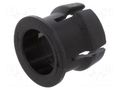 LED holder; 5mm; one-piece; black; UL94V-2; L: 6.3mm; polyamide BIVAR C-175