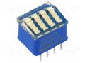 Switch: DIP-SWITCH; ON-OFF; 1A/40VDC; Pos: 2; THT; DIP; Body: blue TE Connectivity 3-5435640-5