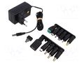 Power supply: switching; mains,plug-in; 3VDC,; 12W; 74.6%; black GOOBAY ZSI-64568