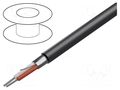 Wire: microphone cable; 2x0.35mm2; black; tinned,OFC; -20÷70°C TASKER TAS-TSK1050-CPR