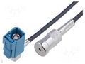 Cable; Fakra socket,ISO socket; 0.25m; Car brand: VW 4CARMEDIA AD.ANT.N011