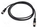 Cable: for sensors/automation; plug; PIN: 5; M12 male,M12 female AMPHENOL LTW M12A05ML12AFLSB002