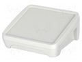 Enclosure: desktop; BoPad; X: 122mm; Y: 118mm; Z: 57.6mm; ABS; IP65 BOPLA BOP1212P-9016-SET