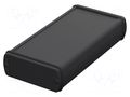 Enclosure: with panel; ALUBOS 800; X: 82mm; Y: 200mm; Z: 32mm; black BOPLA ABPH800-0200-SET