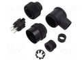 Connector: circular; 400V; 20A; PIN: 5; plug; male; screw terminal BINDER 99-0709-70-05