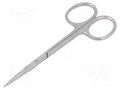 Scissors; for precision works; 110mm; Material: stainless steel IDEAL-TEK IDL-362S-45.B