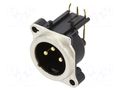 Connector: XLR; socket; male; 6A; 133V; PIN: 3; angled 90°; THT AMPHENOL AC3MBH-AU-PRE